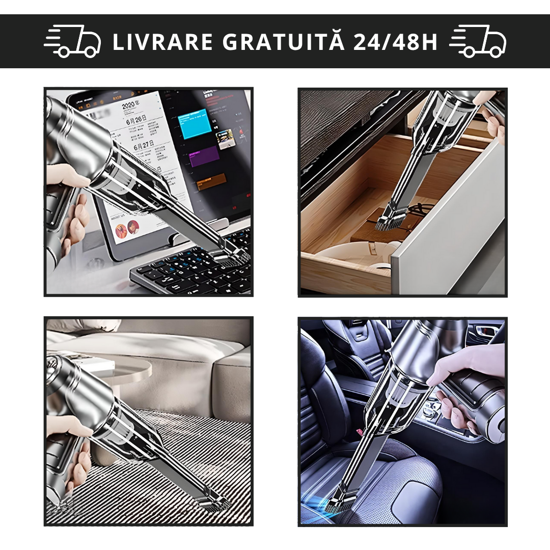 Aspirator auto portabil 3 în 1 - PowerMax