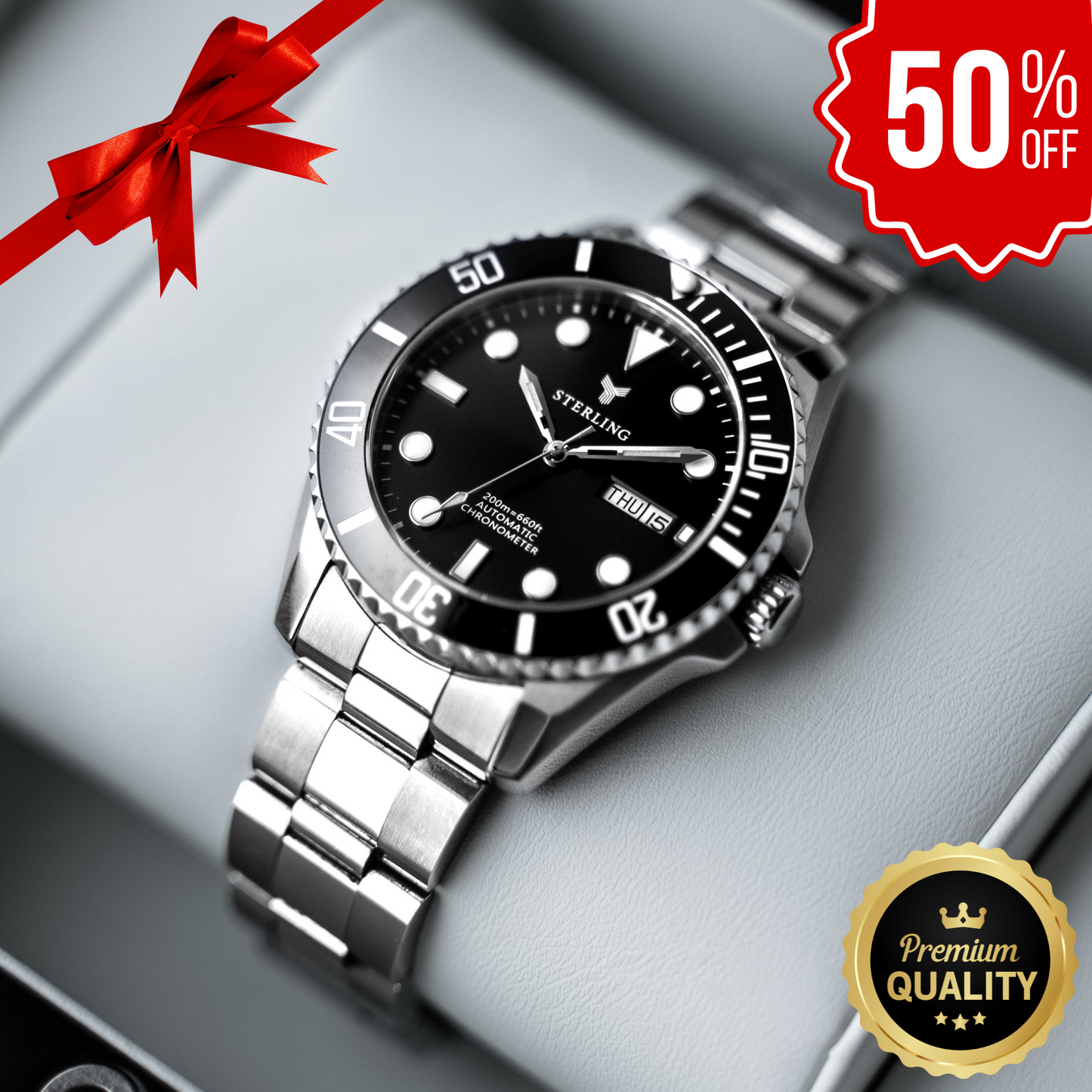 Ceas Elvețian Oruss Sterling Ascend Submarine – Negru Metalizat