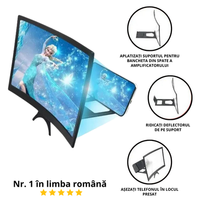 Amplificator pentru ecran curbat