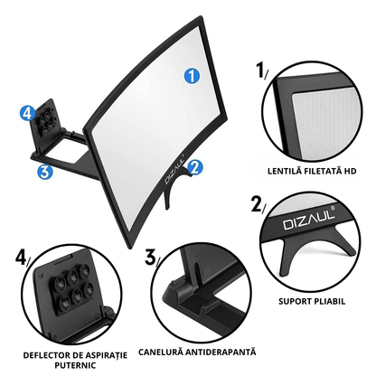 Amplificator pentru ecran curbat