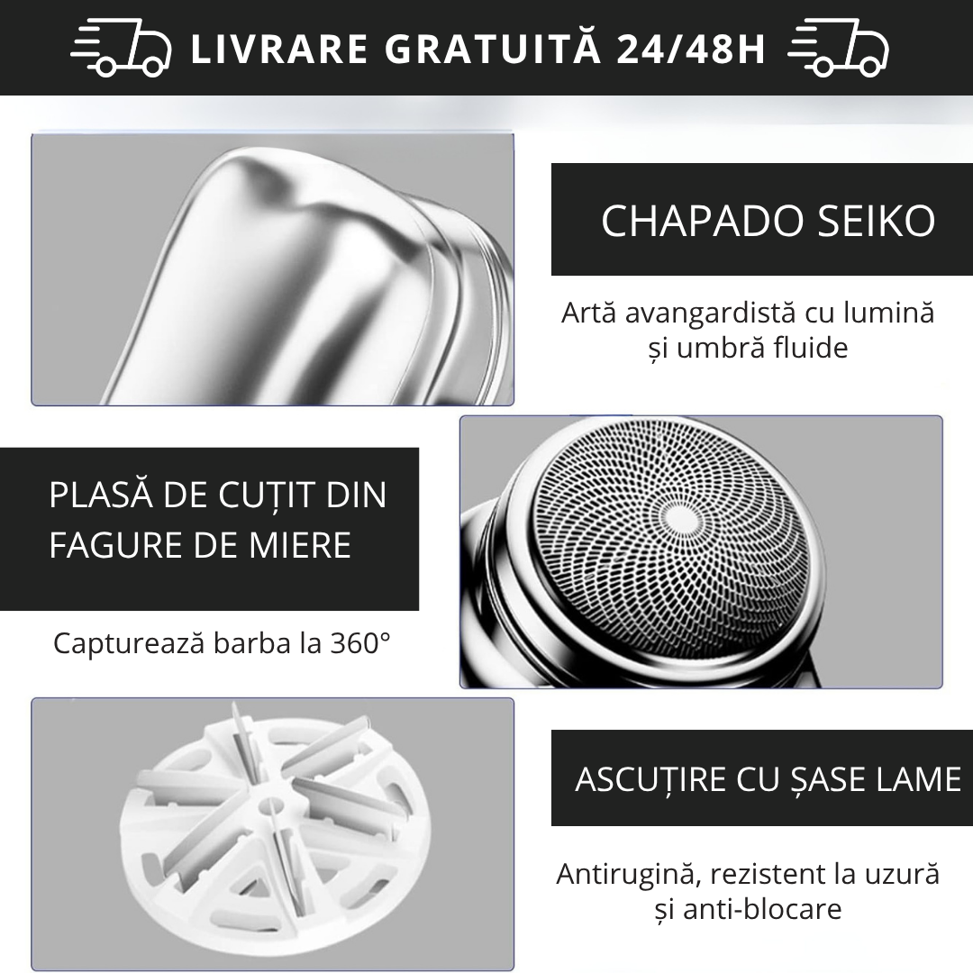 Mini bărbierit electric portabil