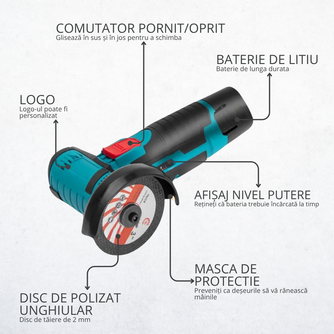 Polizor unghiular electric - Master™ (Kit complet german)