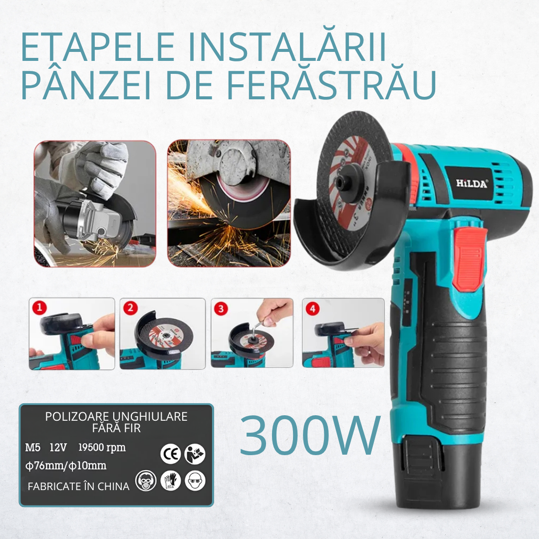 Polizor unghiular electric - Master™ (Kit complet german)