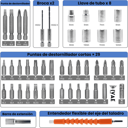 Set complet de șurubelnițe electrice Boxter™