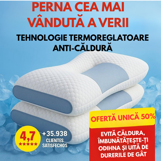 Pernă Cervicală cu Spumă cu Memorie - ViscoPro™