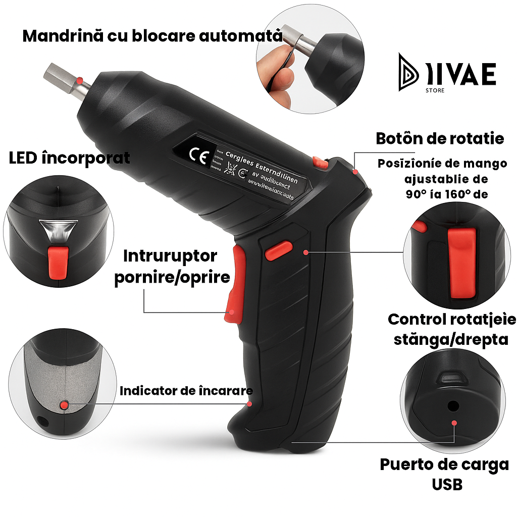Set complet de șurubelnițe electrice Boxter™