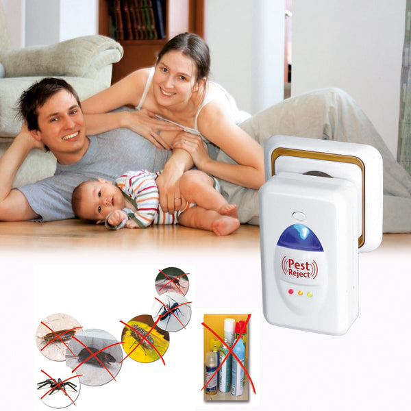 PROMO 2 LA PREȚ DE 1! - Dispozitiv Ultrasunete Antiinsecte și Rozătoare – PestReject™